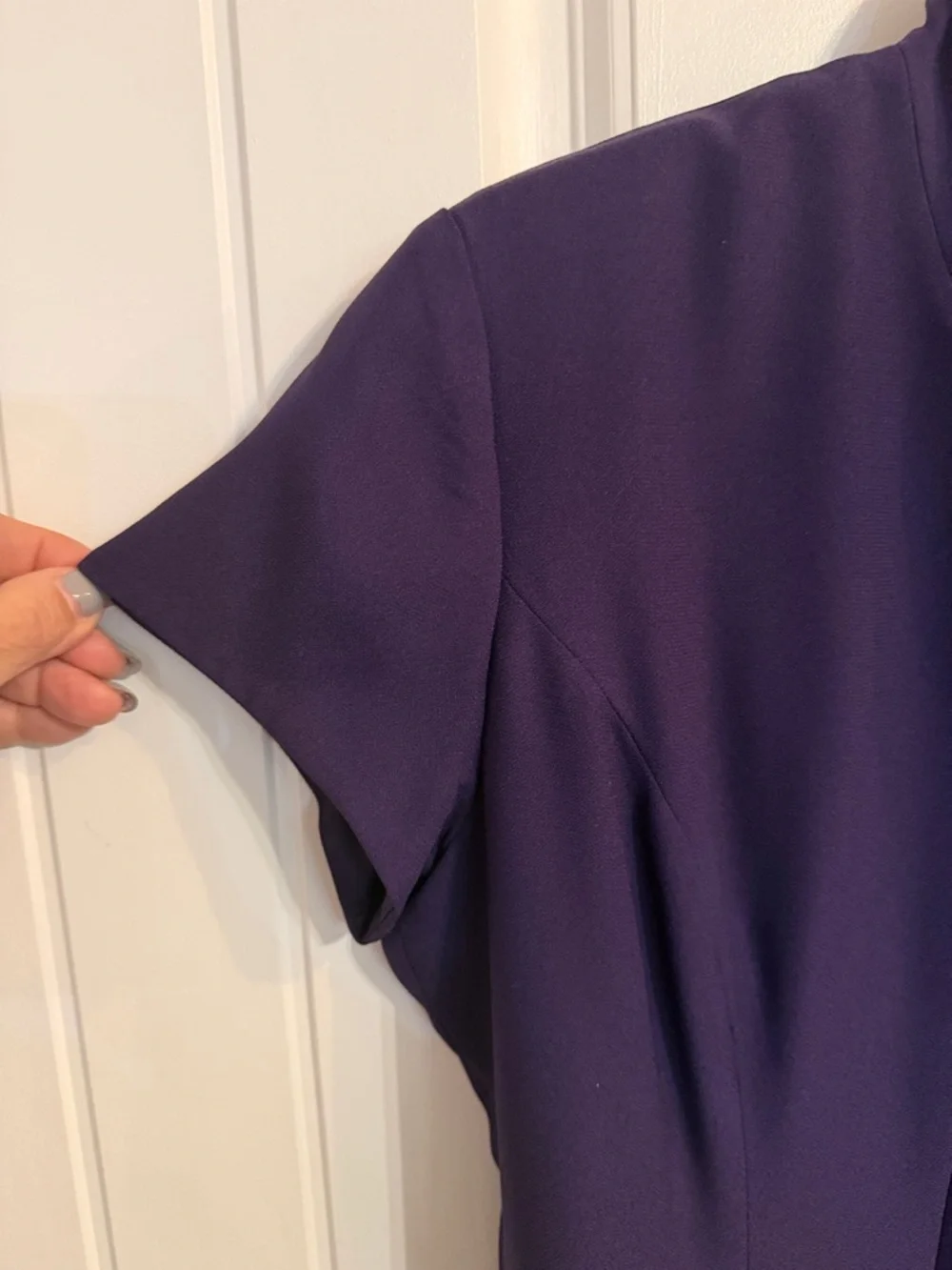 JONES NEW YORK DRESS Women's Purple Size 6 Vintage Full Button Up Maxi Dress - Picture 5 of 7